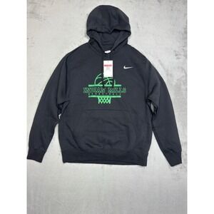 Nike Indian Mills Basketball Training Hoodie Men's L Black Pullover Fleece NWT